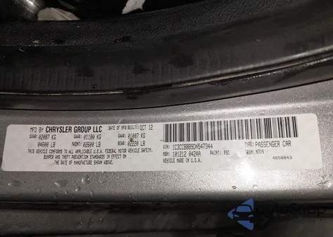 2013 Chrysler 200 Touring z USA, uszkodzony, nr VIN 1C3CCBBB9DN547344